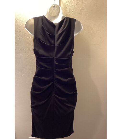 Nicole Miller Abstract Print Y2K Ruched Stretch Mini Bodycon Evening Dress 4 S - Picture 6 of 6